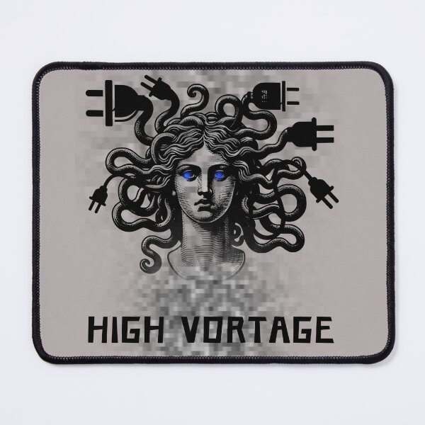 Item preview, High Voltage Medusa Cyberpunk Art designed and sold by AhmadAnnaPrints.