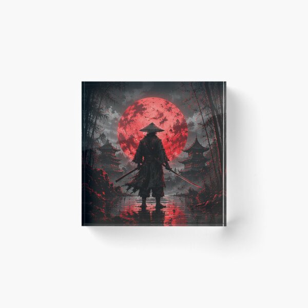 Item preview, Blood Moon Samurai Warrior designed and sold by HollowOakPrints.