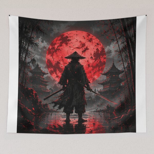 Item preview, Blood Moon Samurai Warrior designed and sold by HollowOakPrints.
