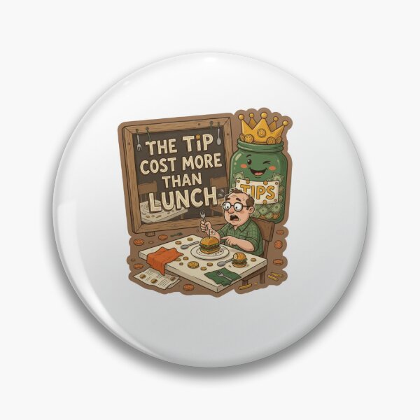 Item preview, The Tip Cost More Than Lunch Funny Restaurant Sticker designed and sold by Imaginarium of Chaos falcon88 .