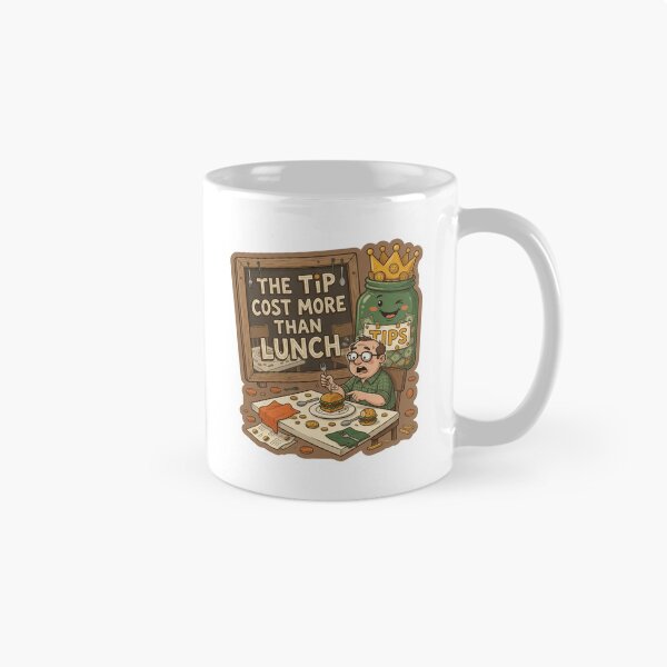 Item preview, The Tip Cost More Than Lunch Funny Restaurant Sticker designed and sold by Imaginarium of Chaos falcon88 .