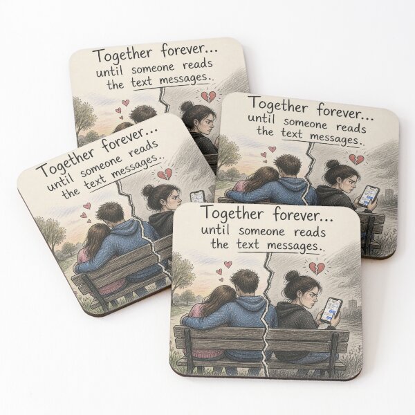Item preview, Together forever until someone reads the text messages. designed and sold by CinemaChronik.