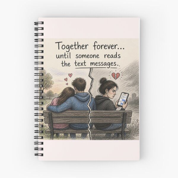Item preview, Together forever until someone reads the text messages. designed and sold by CinemaChronik.