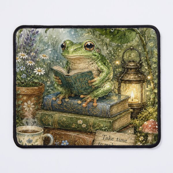 Item preview, Cottagecore Watercolor Frog Art designed and sold by Kaehaniz.
