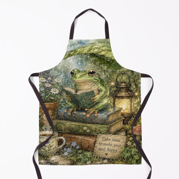 Item preview, Cottagecore Watercolor Frog Art designed and sold by Kaehaniz.