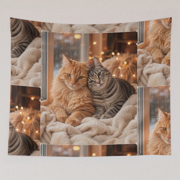 Item preview, Ginger and Tabby Cat Best Friends designed and sold by BagFactoryUK.