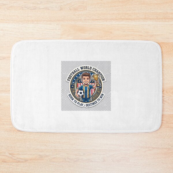 Item preview, Soccer World Champion Boy Mascot Art designed and sold by Arts121.