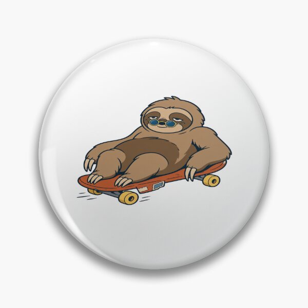 Item preview, Not Fast Not Furious — Sloth Skateboard Animal-pun Humor designed and sold by Mosidrip.