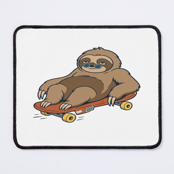 Item preview, Not Fast Not Furious — Sloth Skateboard Animal-pun Humor designed and sold by Mosidrip.