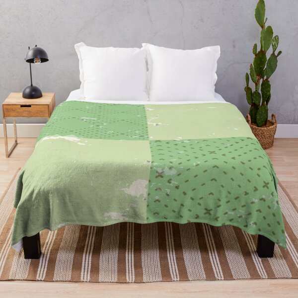 Item preview, Mint Sage Green Checkerboard Patchwork Pillow designed and sold by Peaceful Lotus Home Design.