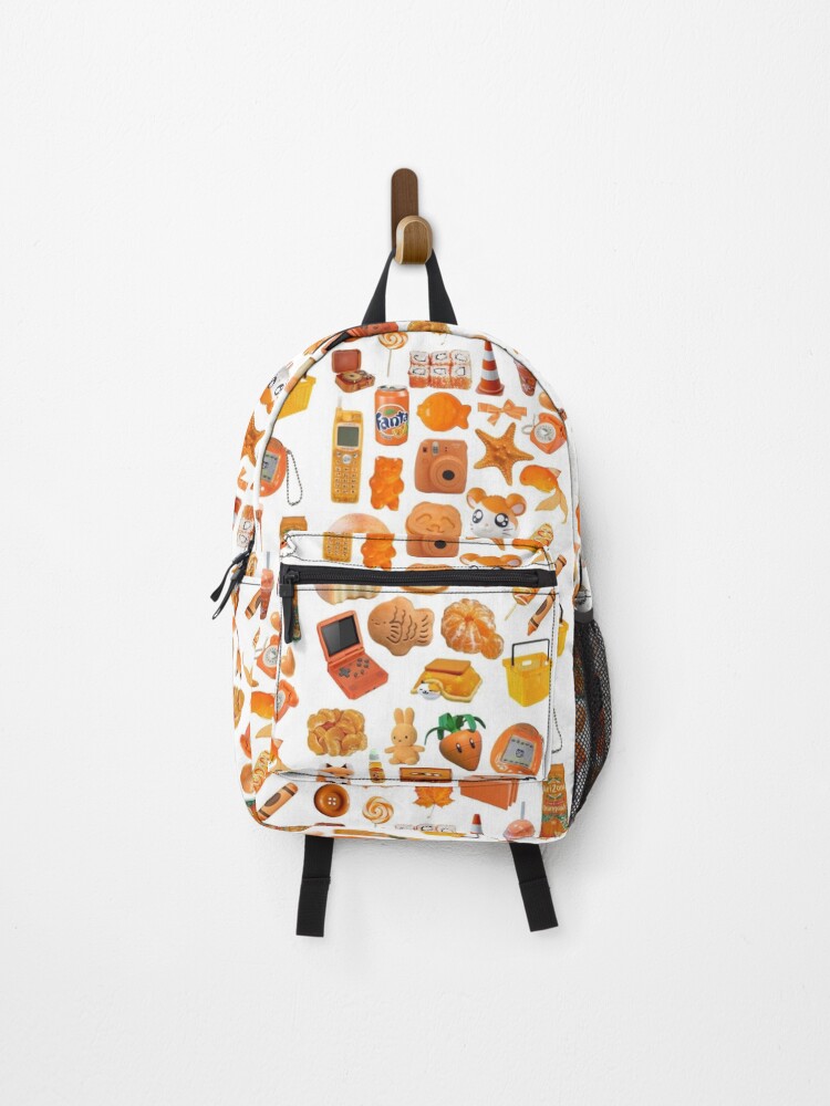 Thumbnail 1 of 3, Backpack, orange aesthetic designed and sold by InaneCat.