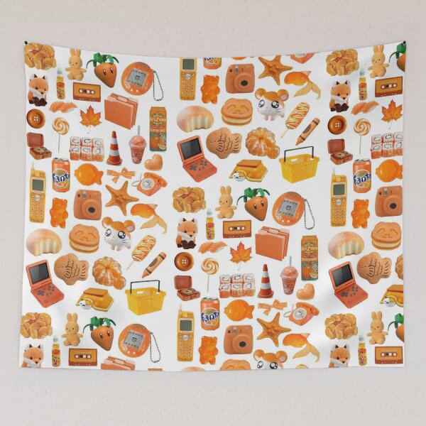 Item preview, orange aesthetic designed and sold by CatsCritterDesigns .