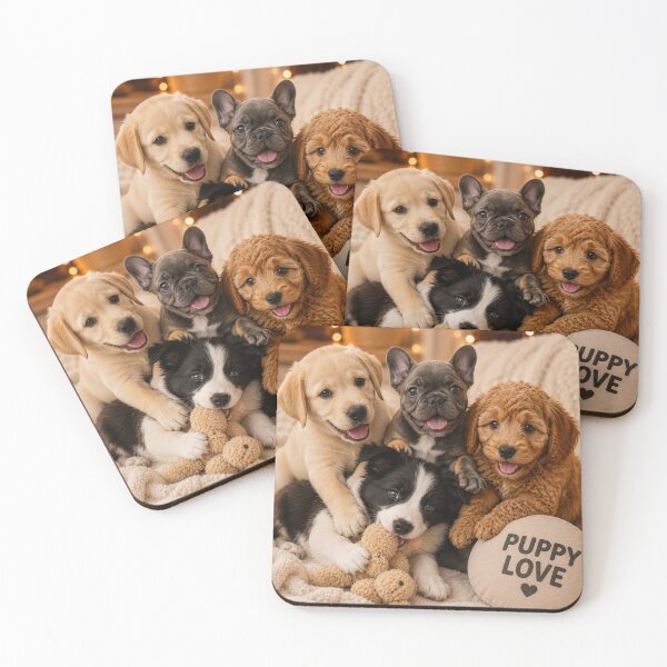 Item preview, Puppy Love Best Friends Portrait designed and sold by BagFactoryUK.