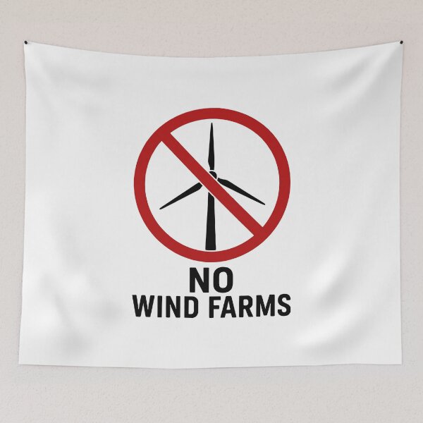 Item preview, No Wind Farms - No Wind Turbines designed and sold by HandicraftArt.