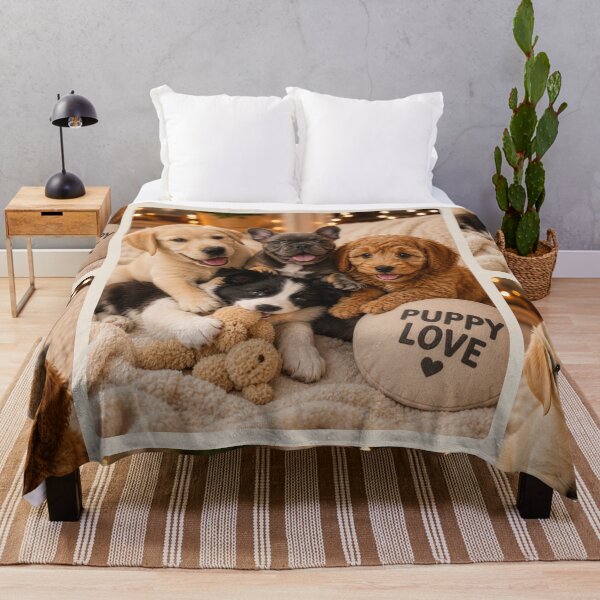 Item preview, Puppy Love Best Friends Portrait designed and sold by BagFactoryUK.