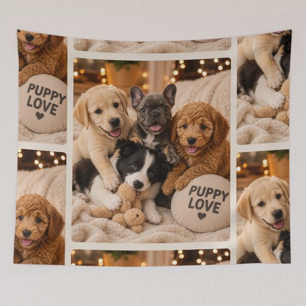 Item preview, Puppy Love Best Friends Portrait designed and sold by BagFactoryUK.