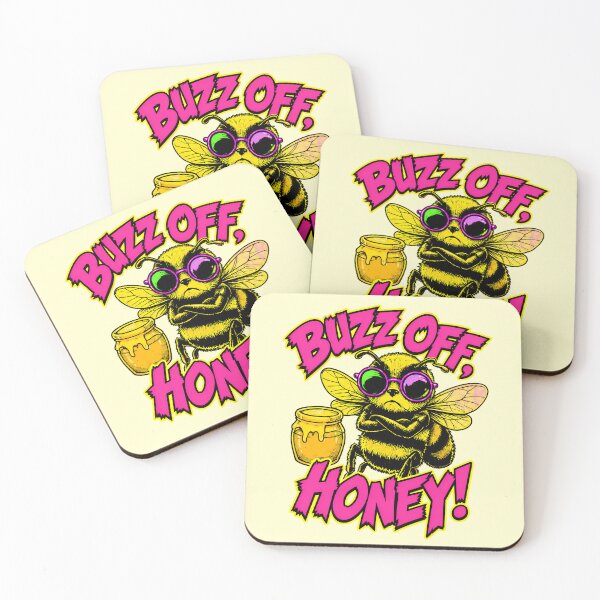 Item preview, Buzz Off Honey Funny Sarcastic Honey Bee Pun Neon Pop Art designed and sold by Anyshca.