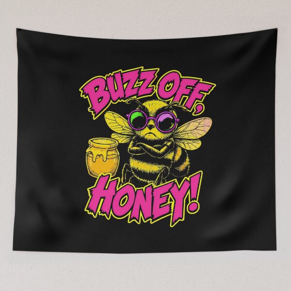 Item preview, Buzz Off Honey Funny Sarcastic Honey Bee Pun Neon Pop Art designed and sold by Anyshca.