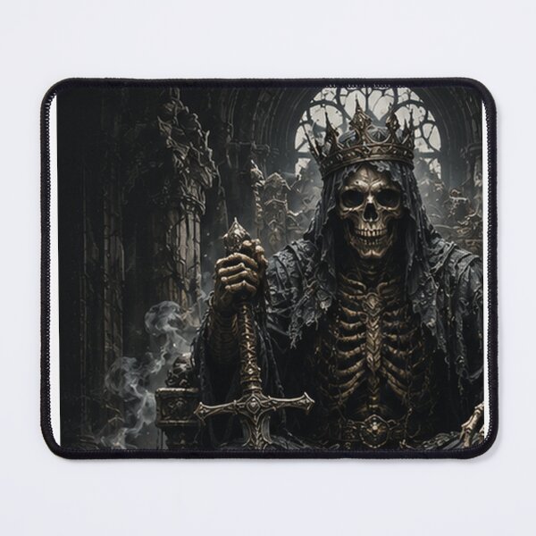 Item preview, Regal Skeleton Crown Sword Gothic Art designed and sold by HollowOakPrints.