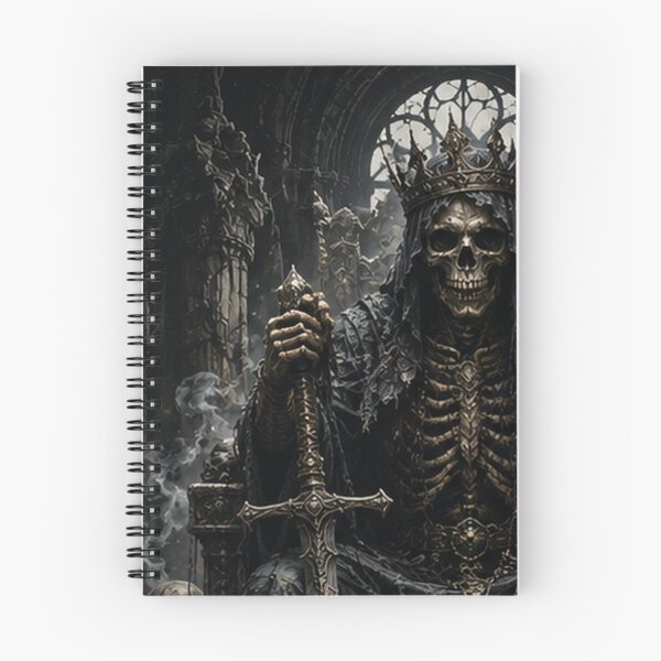 Item preview, Regal Skeleton Crown Sword Gothic Art designed and sold by HollowOakPrints.