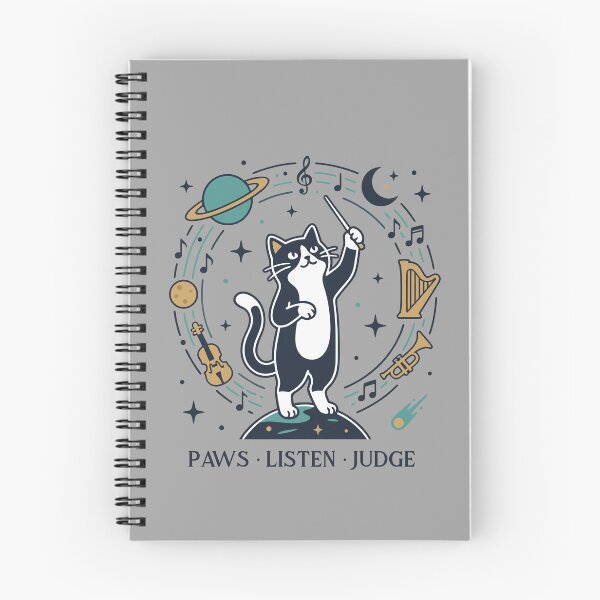 Item preview, Cosmic Cat Conductor Celestial Line Art For Music Teachers designed and sold by roarsomethings.