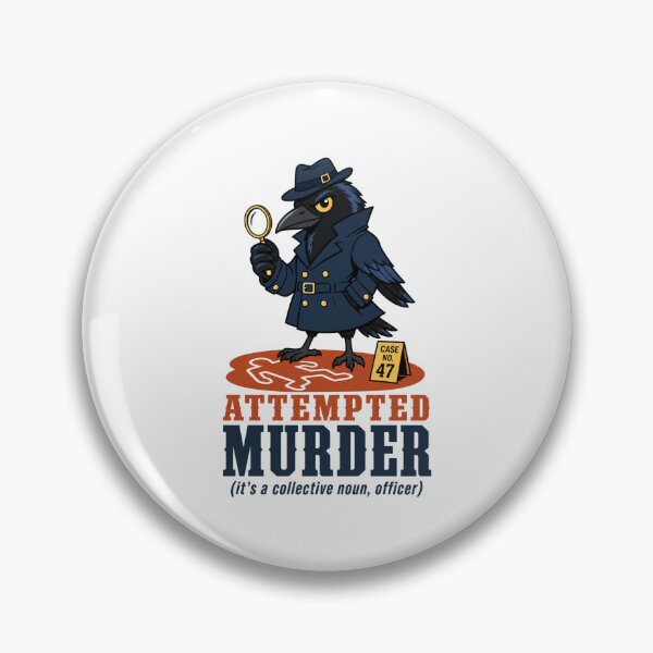 Item preview, Attempted Murder — Crow Detective Animal-pun Humor designed and sold by Mosidrip.