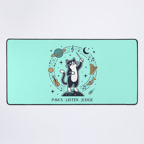 Item preview, Cosmic Cat Conductor Celestial Line Art For Music Teachers designed and sold by roarsomethings.