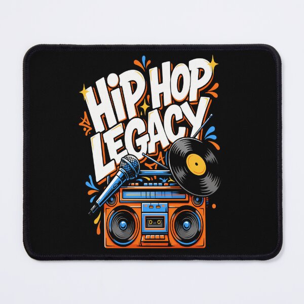 Item preview, Hip Hop Legacy – Boombox Microphone Vinyl Hip-Hop Design designed and sold by Midnight Veil Designs.