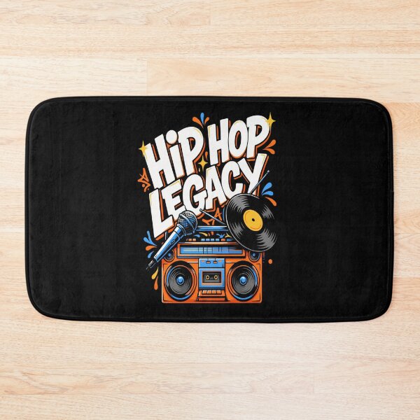 Item preview, Hip Hop Legacy – Boombox Microphone Vinyl Hip-Hop Design designed and sold by Midnight Veil Designs.