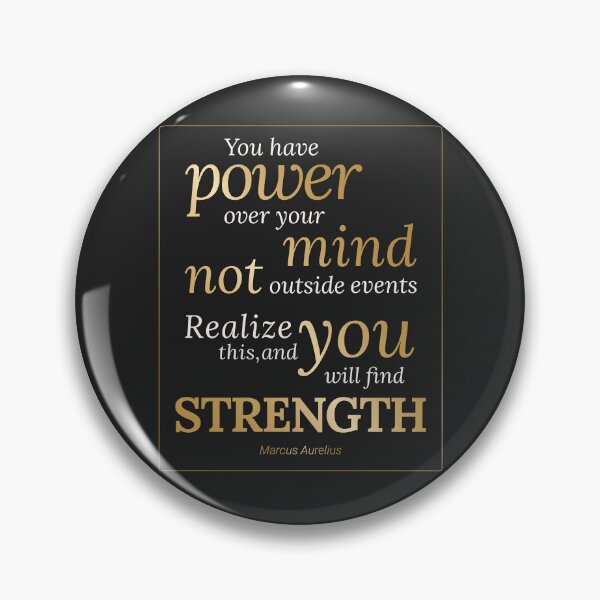 Item preview, You Have POWER Over Your Mind - Marcus Aurelius - Elegant Script - Bronze Edition designed and sold by Stoic Core.