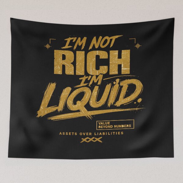 Item preview, I'm Not Rich I'm Liquid Shirt | Luxury Streetwear Money Quote Graphic | Wealth Mindset Typography Tee designed and sold by littlestore.