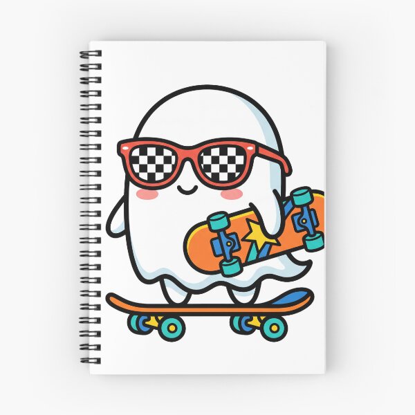 Item preview, Cute Skater Ghost with Checkered Sunglasses designed and sold by Harvest243.