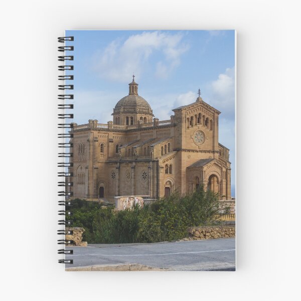 Item preview, Historic Basilica On Coastal Hill Overlooking Sea Near Gozo Malta With Tall Bell Tower And Stone Facade designed and sold by Nmallia.