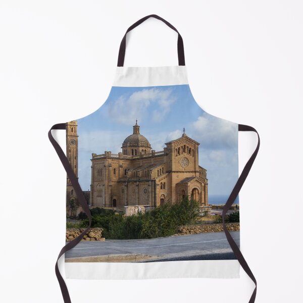 Item preview, Historic Basilica On Coastal Hill Overlooking Sea Near Gozo Malta With Tall Bell Tower And Stone Facade designed and sold by Nmallia.