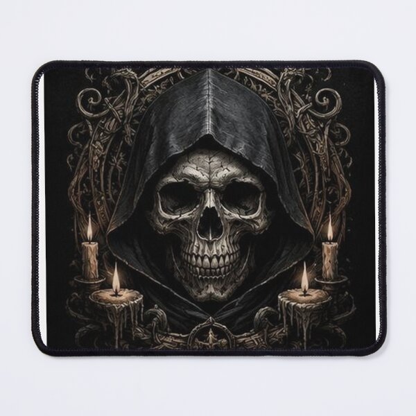 Item preview, Gothic Hooded Skull Art Print designed and sold by HollowOakPrints.