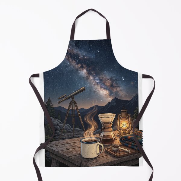 Item preview, Coffee Under the Stars | Milky Way Coffee Premium Lifestyle Illustration | Night Sky Wall Art | Coffee Lover T-Shirt designed and sold by SAJ Design Studio.