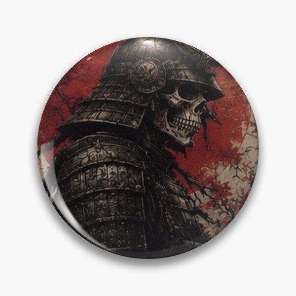Item preview, Menacing Samurai Skull Art designed and sold by HollowOakPrints.