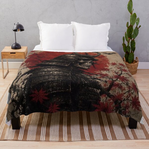 Item preview, Menacing Samurai Skull Art designed and sold by HollowOakPrints.