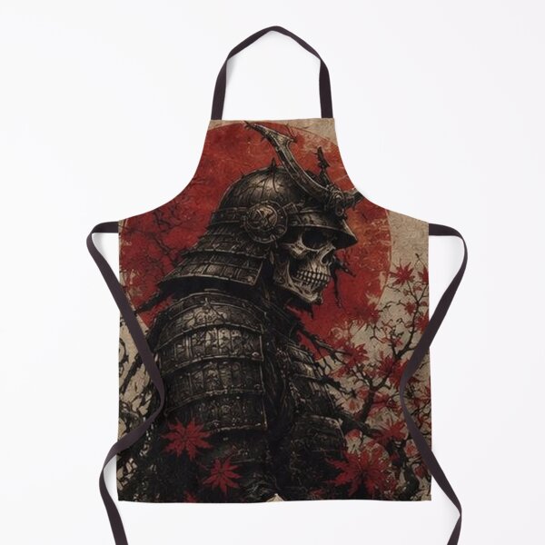 Item preview, Menacing Samurai Skull Art designed and sold by HollowOakPrints.