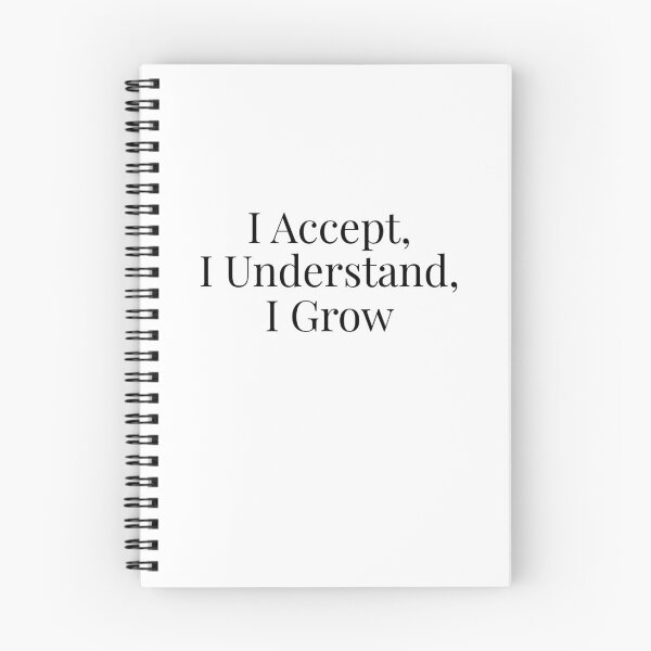 Item preview, I Accept I Understand I Grow Stoic Typography Design designed and sold by PixelBlob.