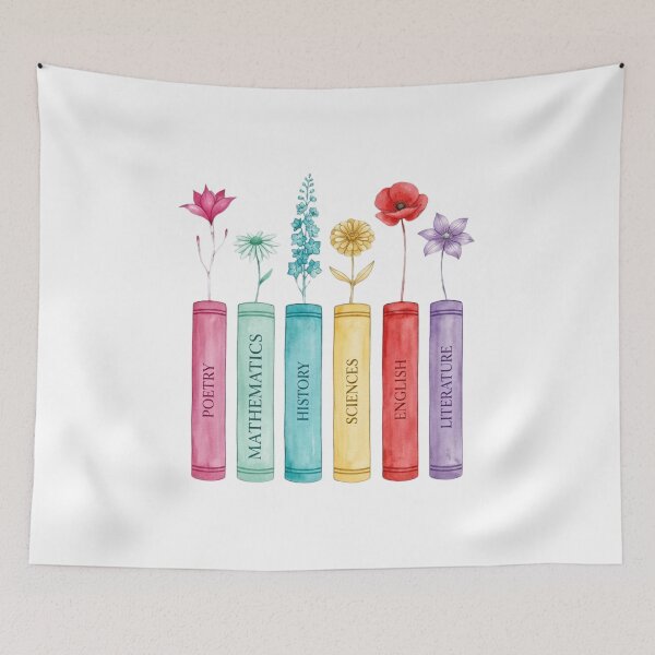 Item preview, Floral Educational Books Collection Watercolor Art designed and sold by VibranPalette.
