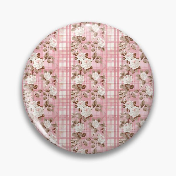 Item preview, Vintage Pink French Floral and Plaid designed and sold by LouieVanille.