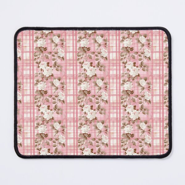 Item preview, Vintage Pink French Floral and Plaid designed and sold by LouieVanille.