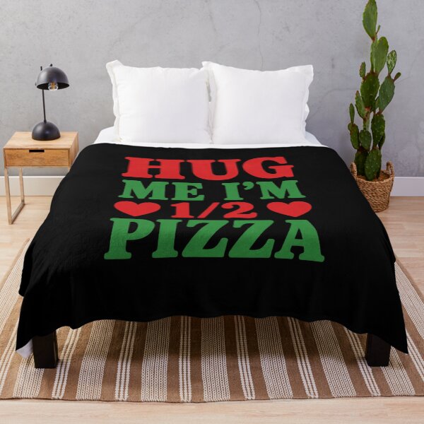 Item preview, Hug Me I'm Half Pizza T-Shirt | Funny Pizza Lover Food Humor Graphic Gift designed and sold by Trendably.