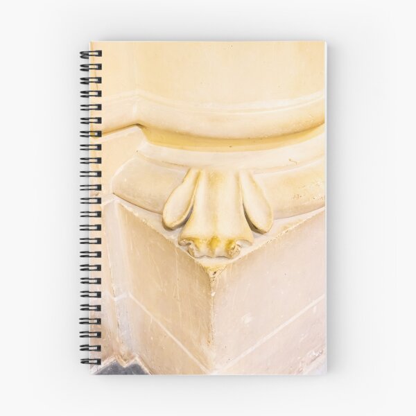 Item preview, Ornamental Stone Column Base Architectural Detail Closeup Beige Masonry Decoration In Historic Interior designed and sold by Nmallia.