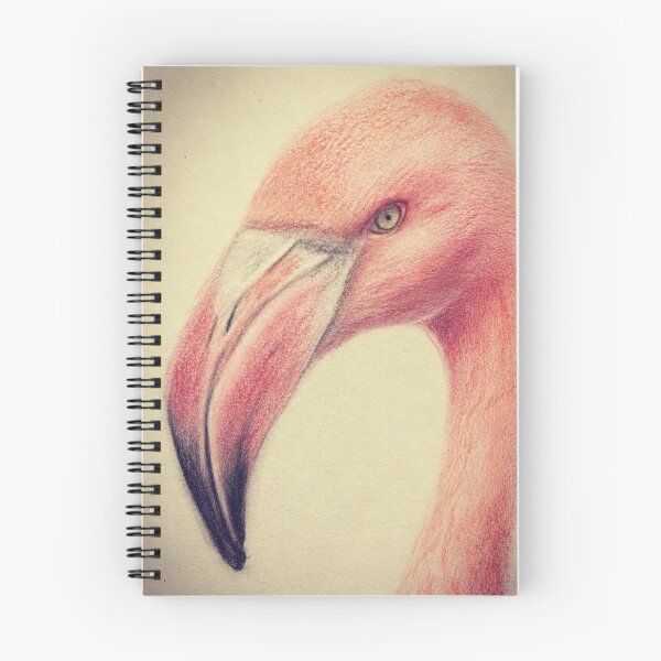 Item preview, Elegant Flamingo Colored Pencil Bird Illustration designed and sold by TheSlowShore.