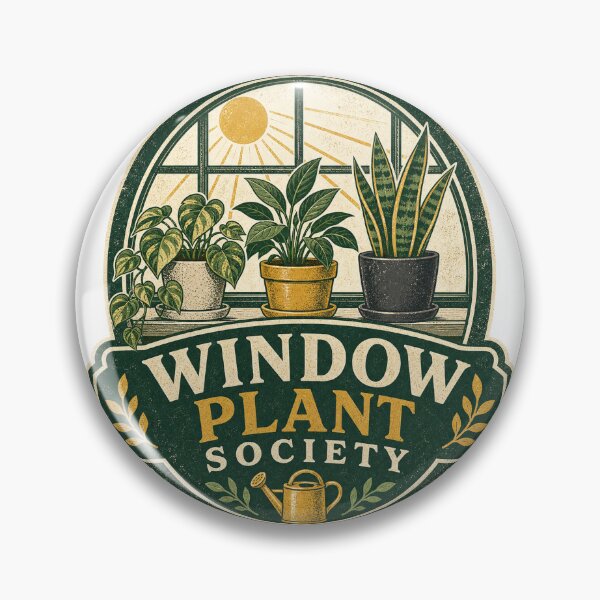 Item preview, Window Plant Society Badge designed and sold by aihrgdesign.