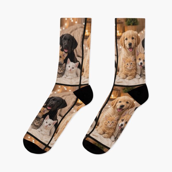 Aperçu de l'œuvre Puppies and Kittens Best Friends créée et vendue par BagFactoryUK.