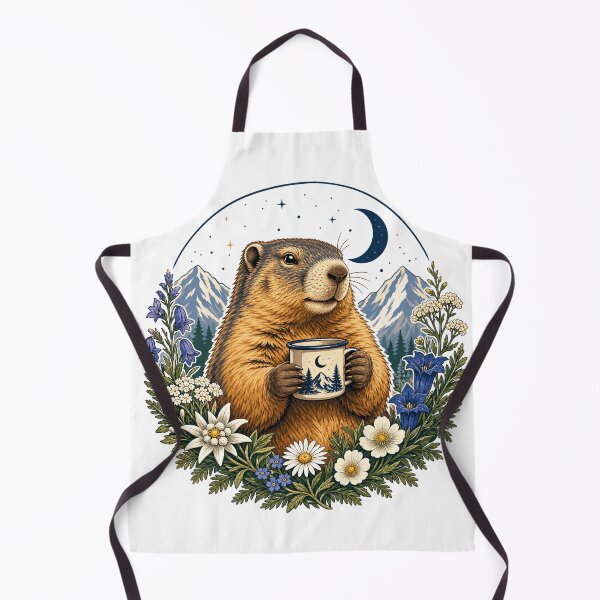 Item preview, Alpine Marmot Mug Medallion Art designed and sold by aihrgdesign.