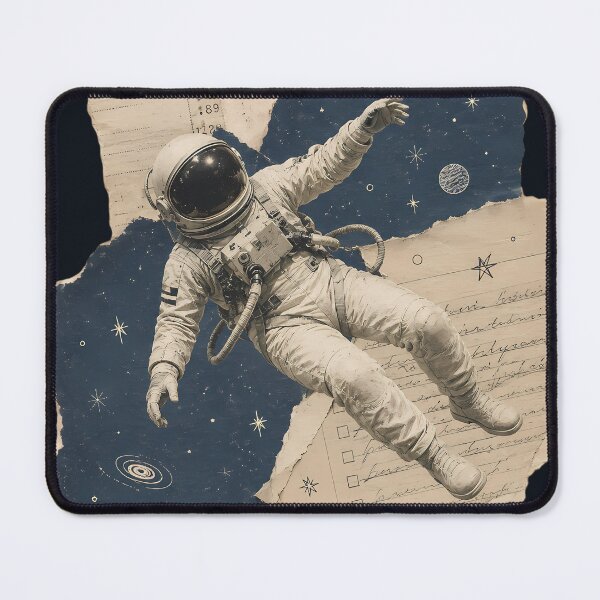 Item preview, Forgot My Body Back On Earth Again Vintage Space Collage Astronaut designed and sold by VIVID COLORS CLUB.
